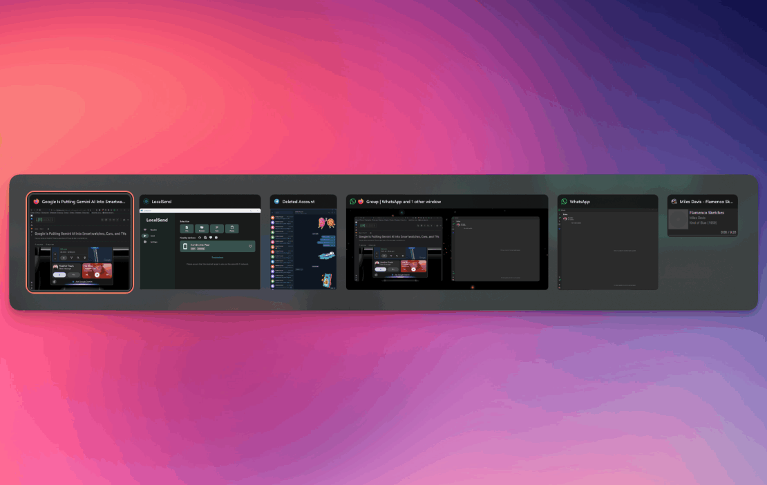 Cinco segredos ocultos do alternador de aplicativos do Windows
