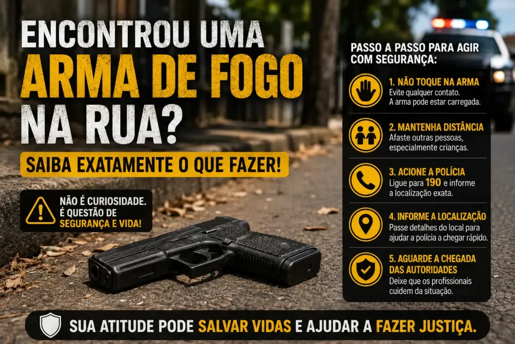 armas de fogo na rua