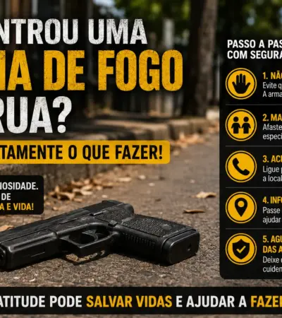 armas de fogo na rua