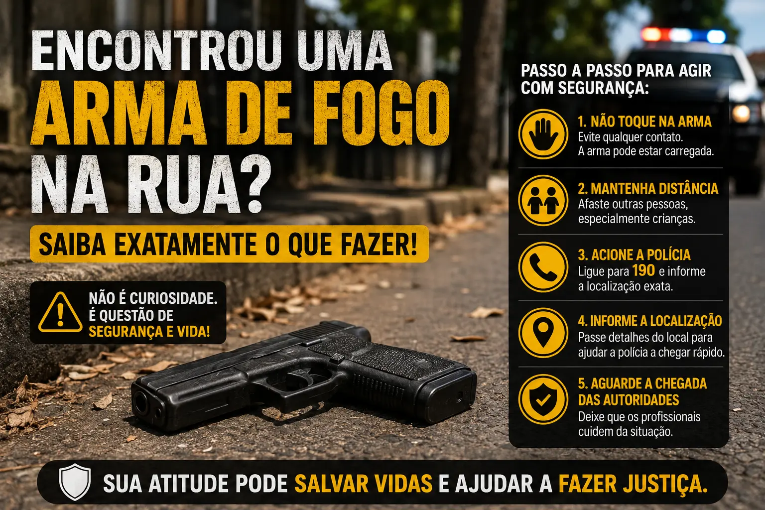 armas de fogo na rua